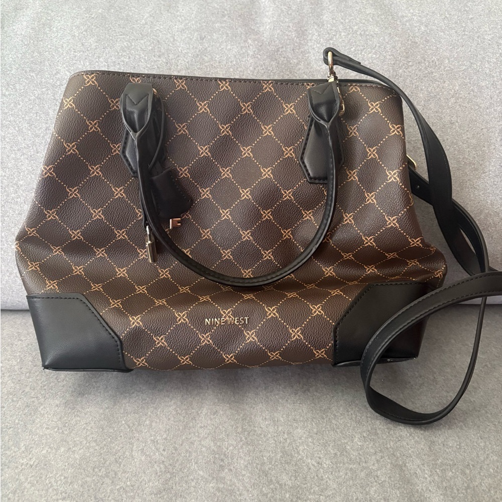 Nine West Brown and Black Shoulder Bag